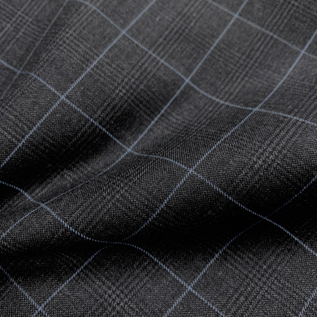 Grey POW Check W/ Blue Windowpane