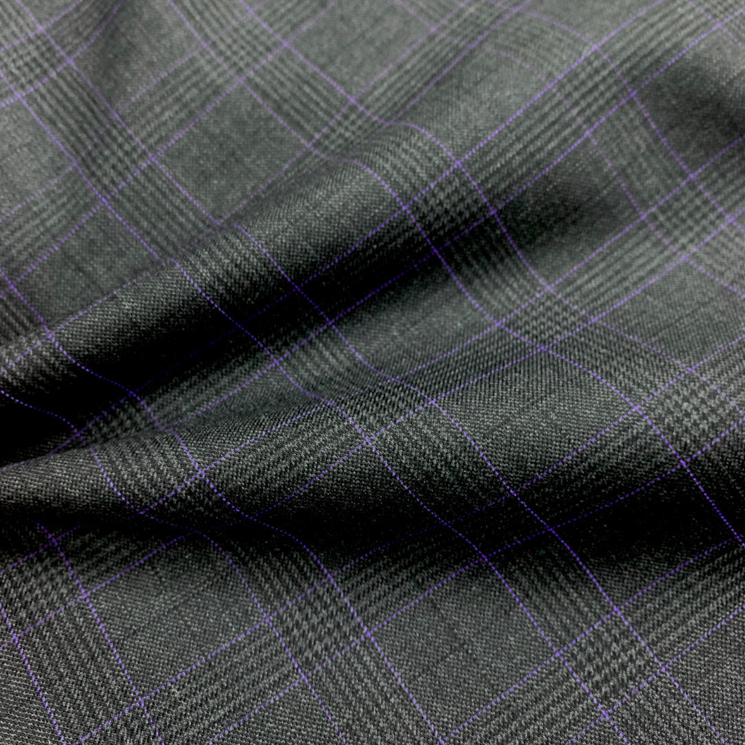 Grey POW Check W/ Purple Overcheck