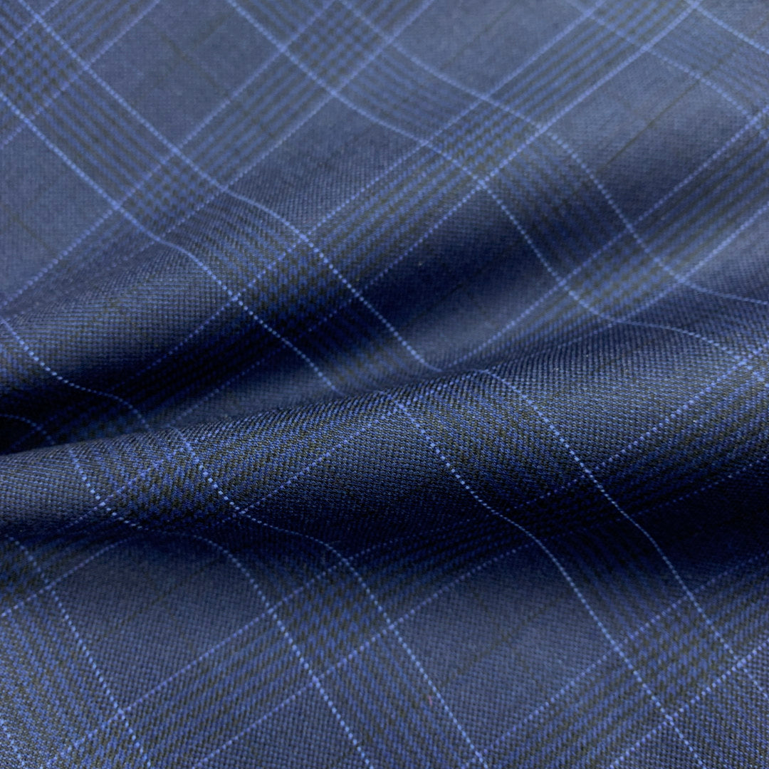 Blue POW CheckW/ Blue Overcheck