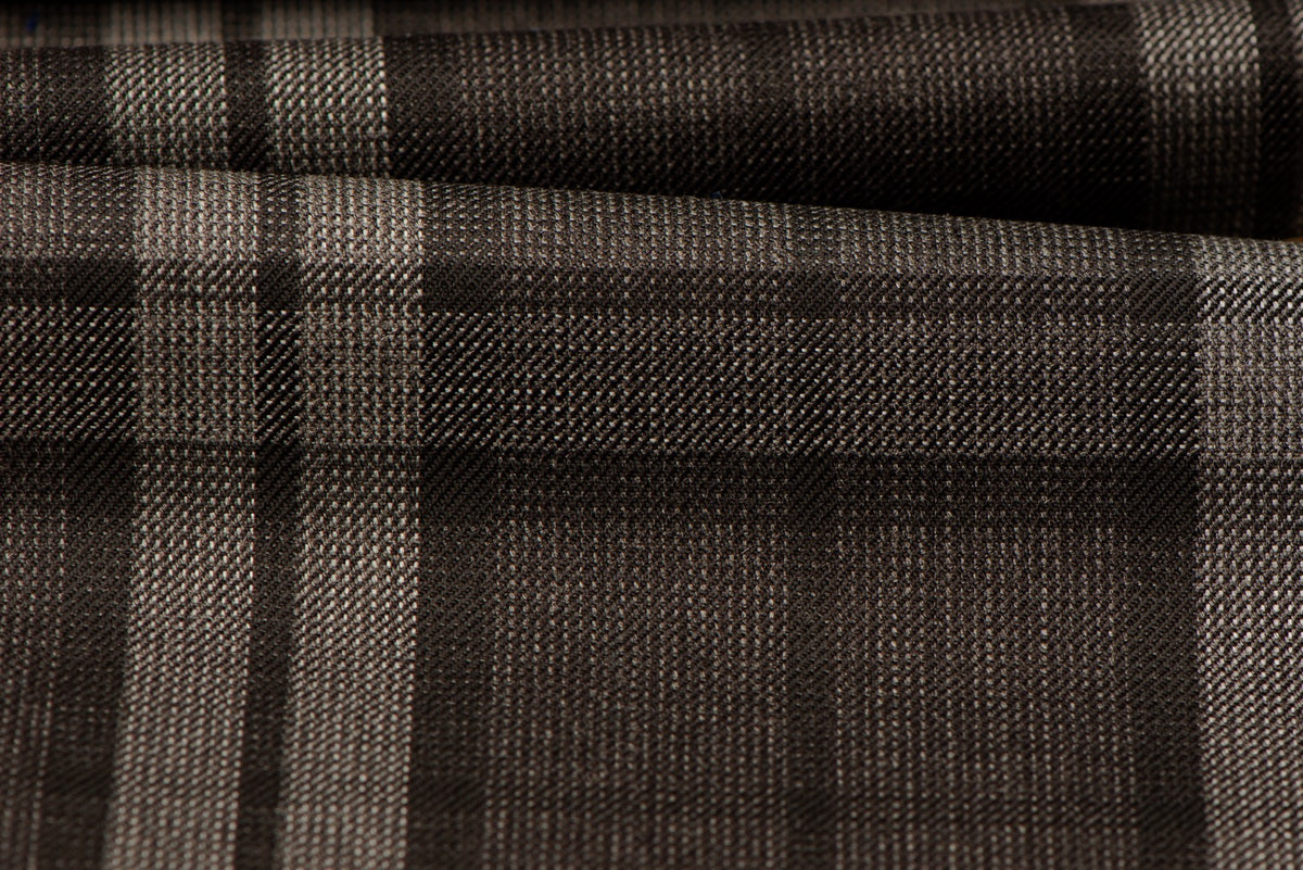 H3103 - Grey Plaid Check W/ Grey Black OC (270 grams / 9 Oz)