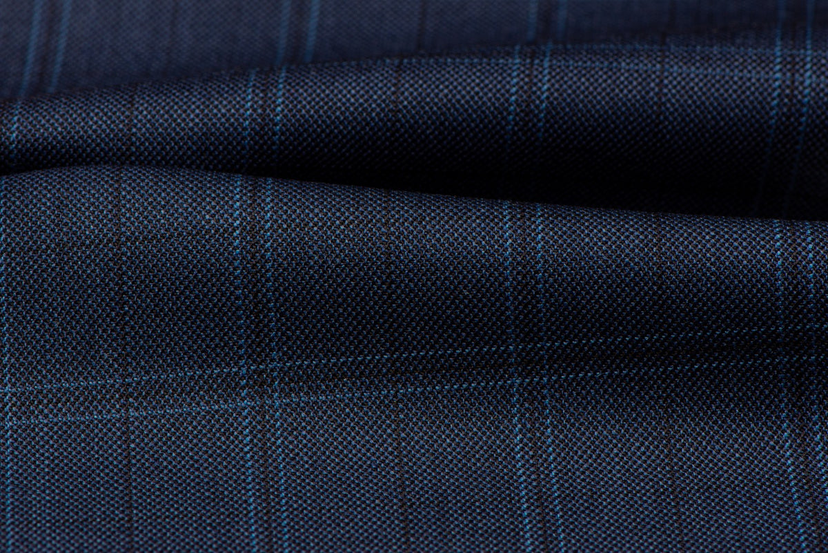 H3110 - Light Navy W/ Blue Black OC Plaid (270 grams / 9 Oz)
