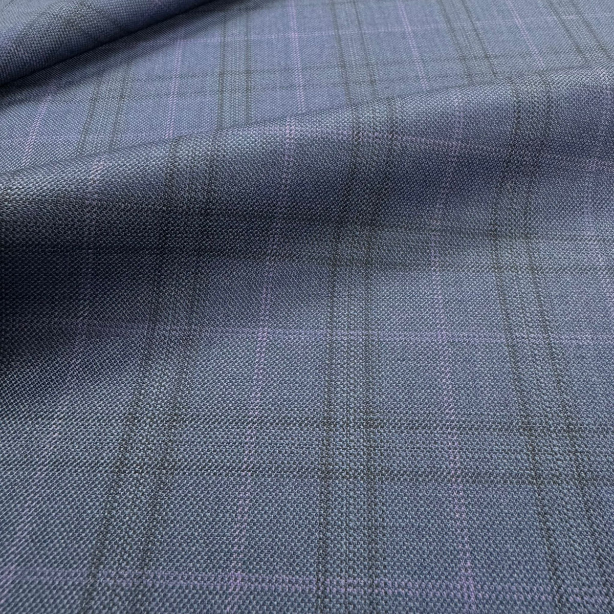 H3739 - Light Navy W/ Black & Purple Check (290 grams / 10 Oz)