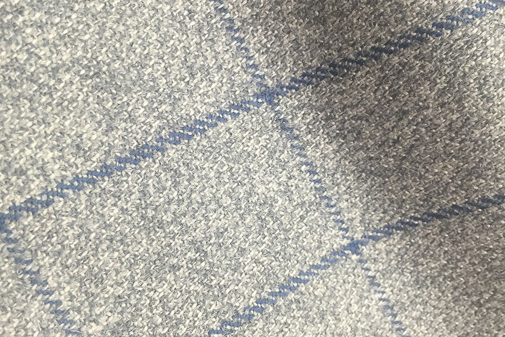 H7409 - LIGHT GREY WITH NAVY OVERCHECK (500 grams / 17 Oz)