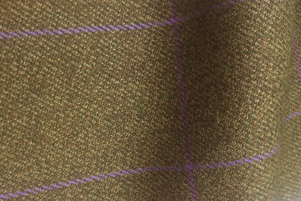 H7423 - BROWN WITH PURPLE OVERCHECK (500 grams / 17 Oz)