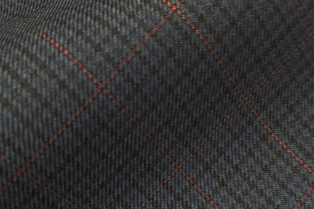H9437 - Dove Grey Check W/Sky Overcheck (260-280 grams / 8-9 Oz)