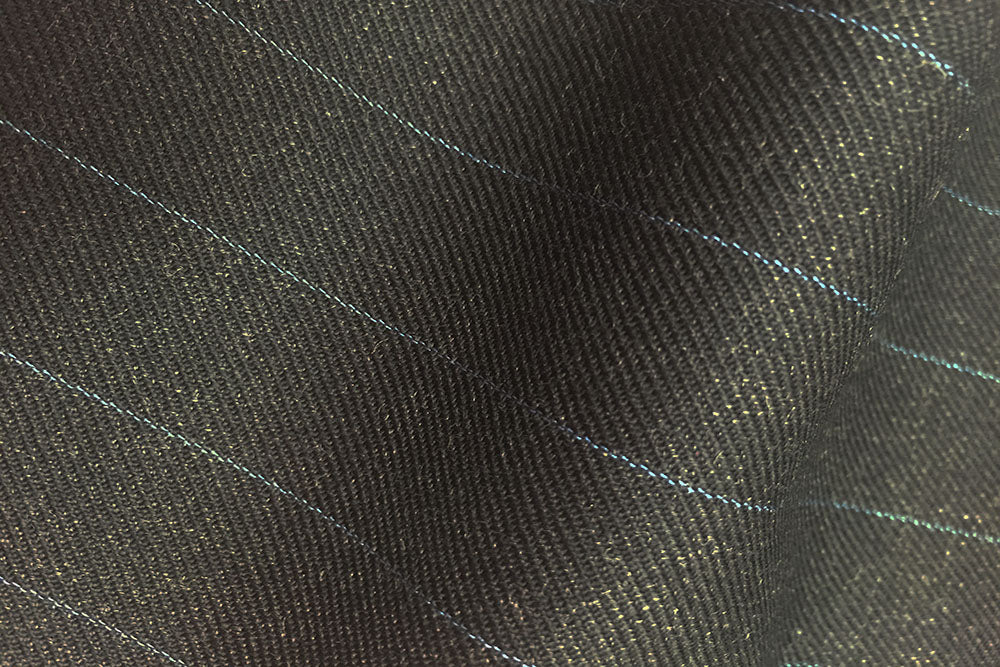 HC950 - CHARCOAL GREY with BLUE Pin Stripe (380-400 grams / 13-14 Oz)