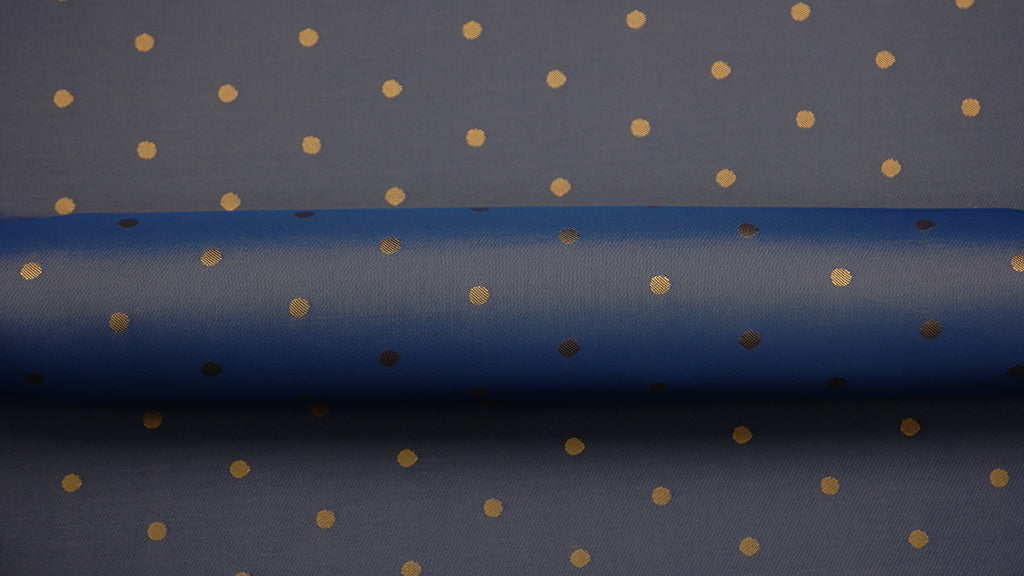 HTL 7122 - Polka Dot Blue W/ Gold