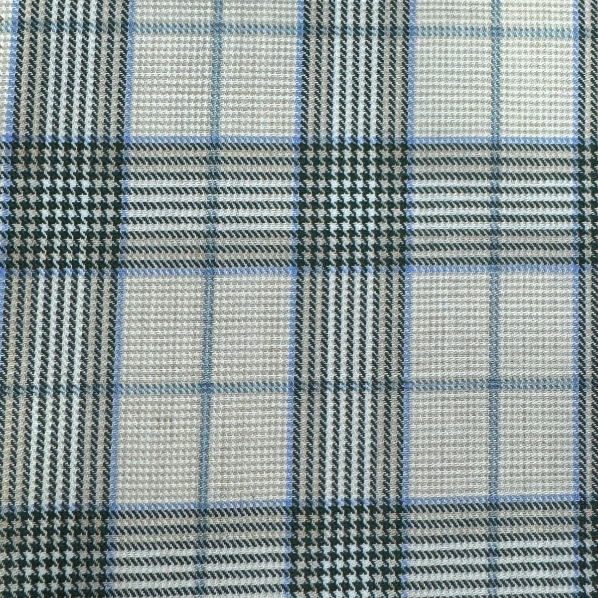 SAL258 - CREAM W/ BLUE & GREEN CHECK (280 Grams / 10 oz)