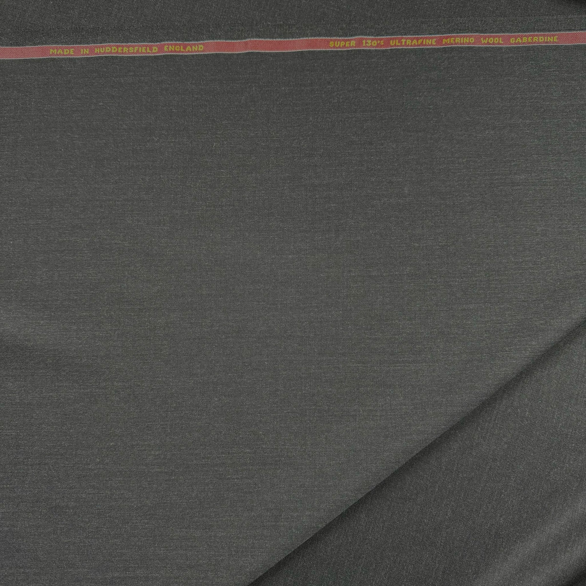 SAL245 - Textured Charcoal Super 130's Ultrafine Gabardine (260 Grams / 9 oz)