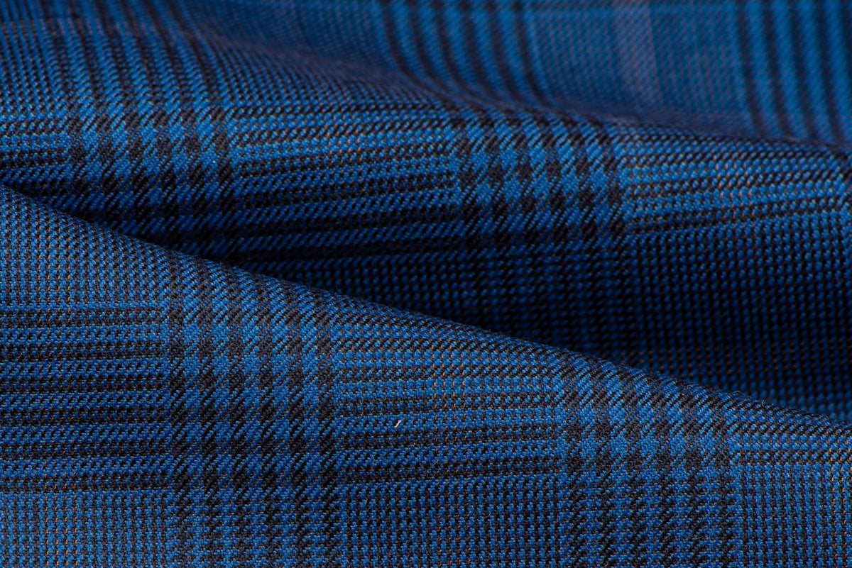 H1500 - Royal Blue W/ Navy Pink Check (290 Grams / 10 oz)