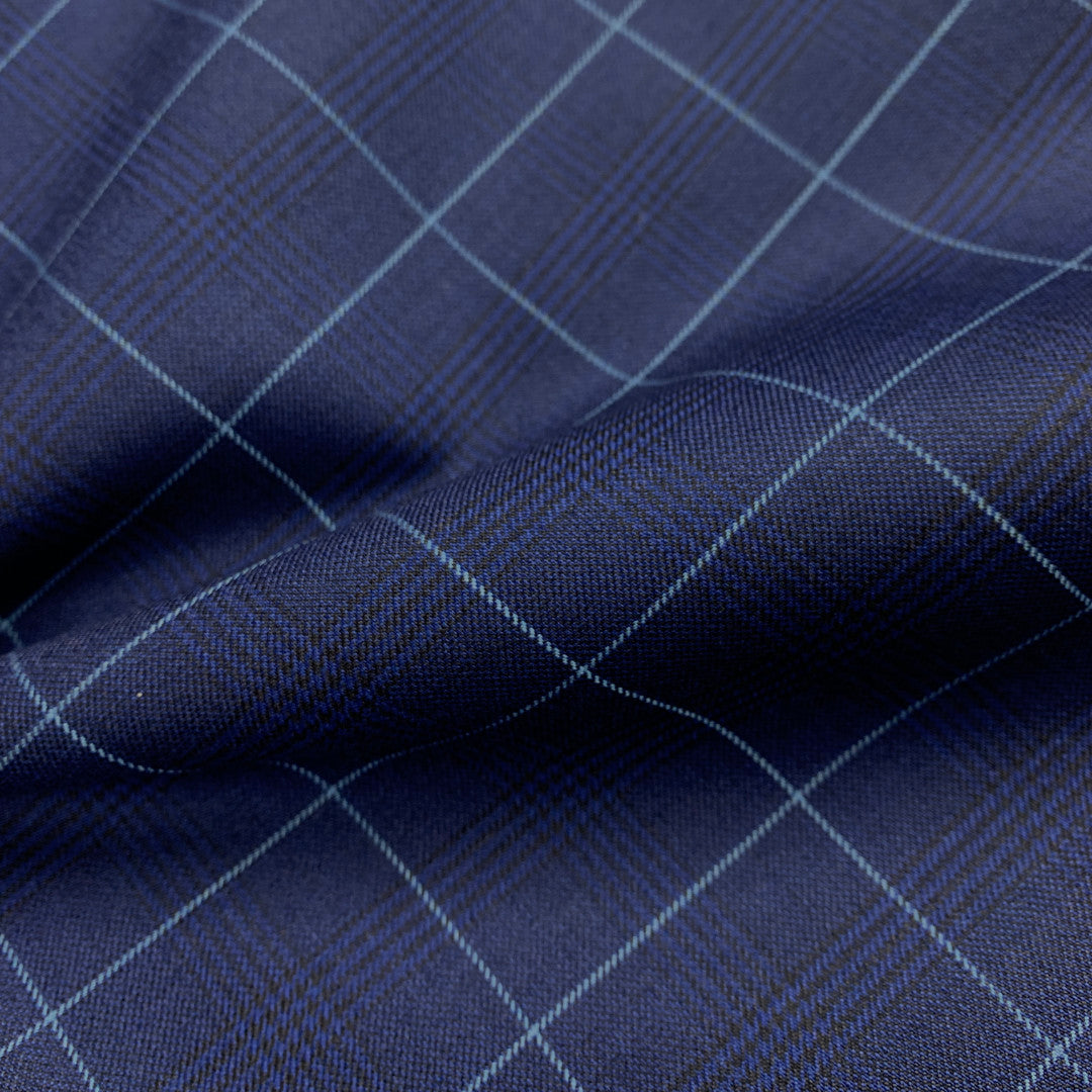 Blue POW Check W/ Blue Windowpane