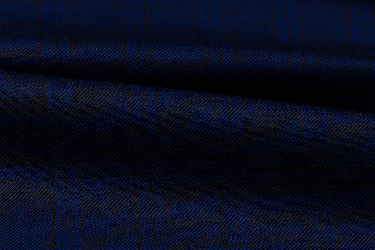 H3108 - Navy W/ Blue Black OC Plaid (270 grams / 9 Oz)