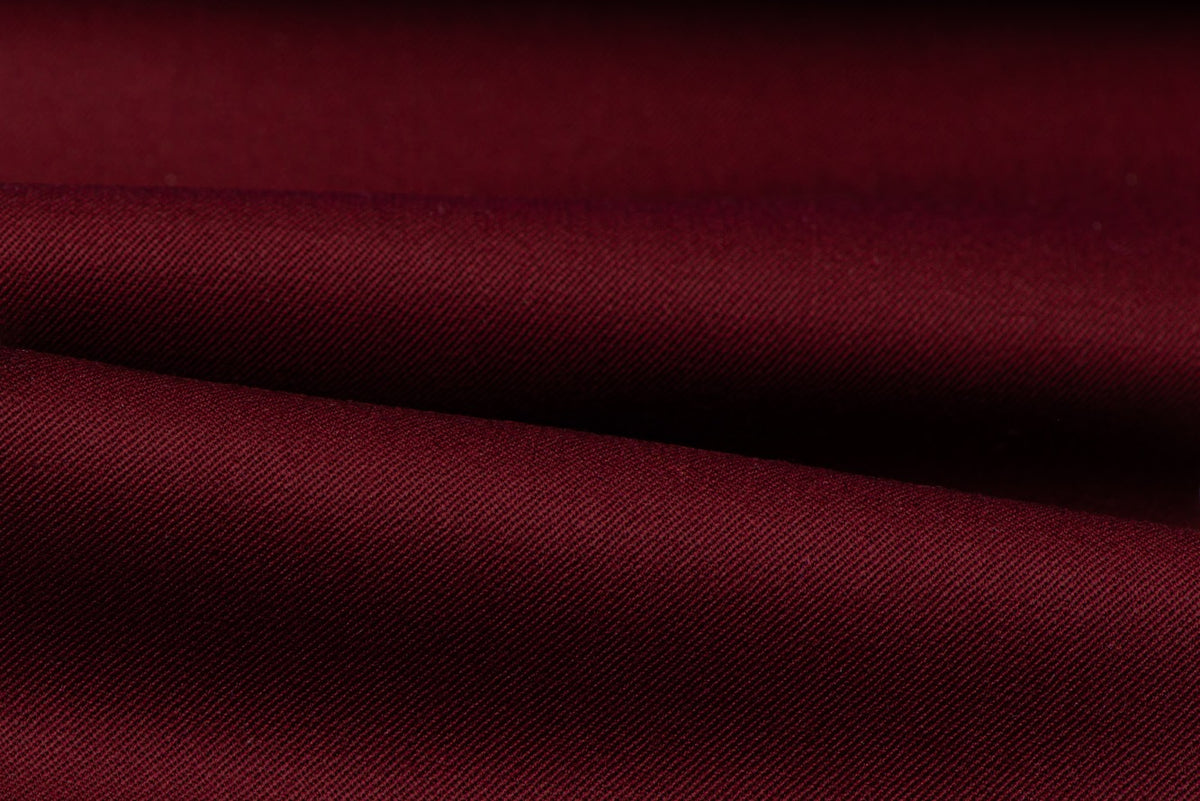 H3144 - Dark Red Plain Gabardine (270 grams / 9 Oz)