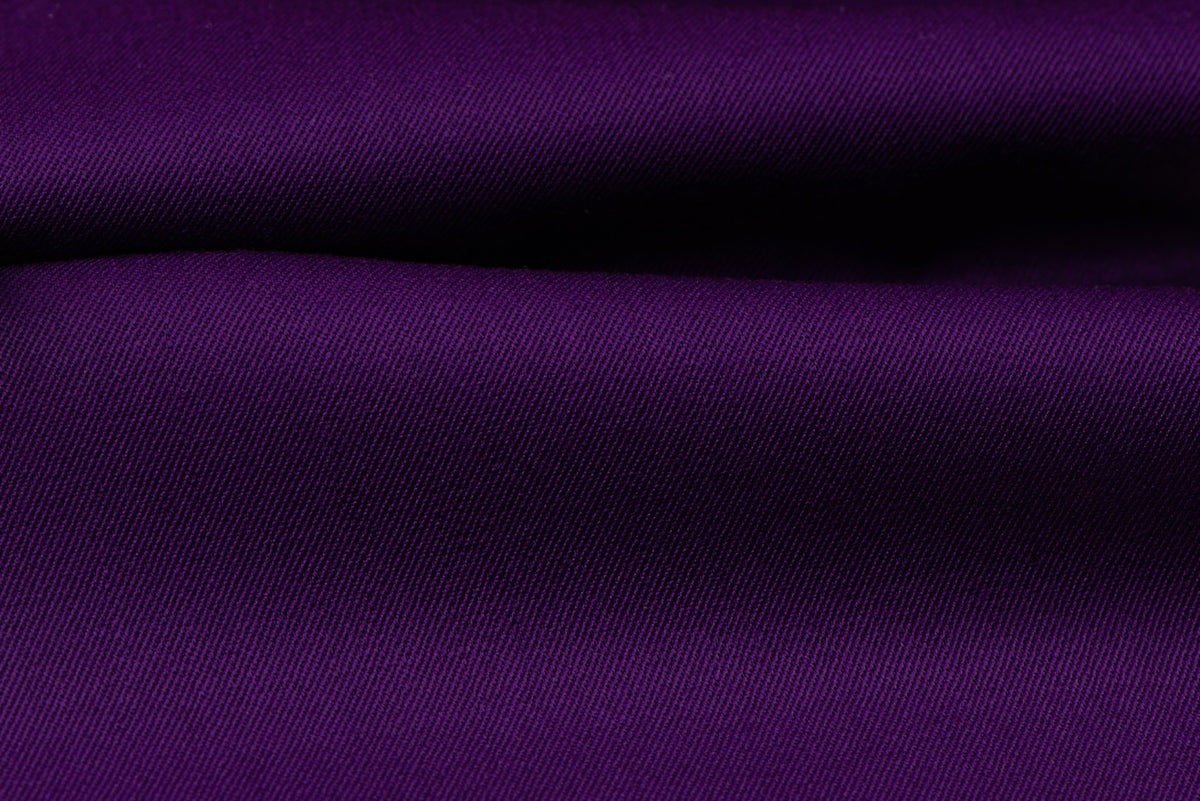 H3145 - Dark Purple Plain Gabardine (270 grams / 9 Oz)