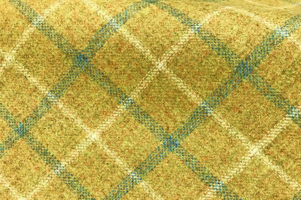 H3412 - Mustard Check W/ Blue White (390 grams / 13.5 Oz)