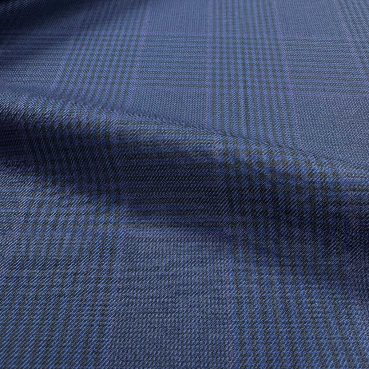 H3740 - Navy W/ Black & Purple Tram Check (290 grams / 10 Oz)