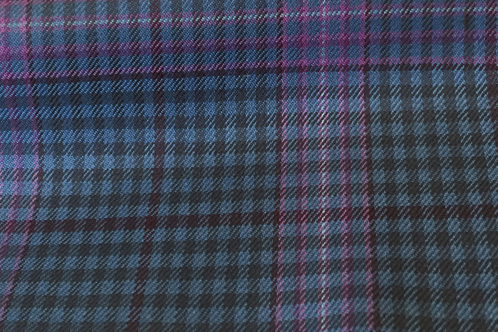 H4100 - Lt French Blue Gingham Check W/Pink OC (285 grams / 9 Oz)
