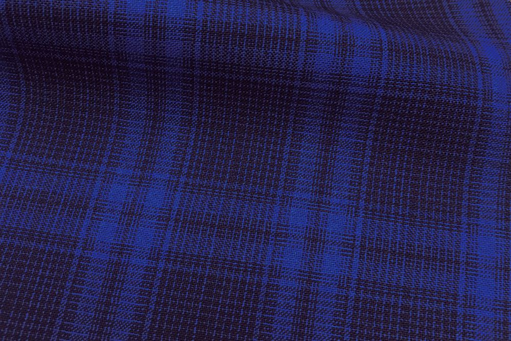 H5100 - NAVY WITH ROYAL BLUE CHECK (240 grams / 8.5 Oz)