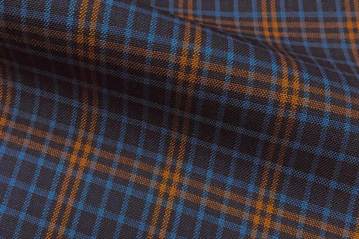 H5102 - NAVY WITH BLUE ORANGE CHECK (240 grams / 8 Oz)