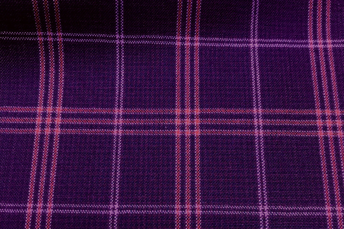 H5105 - PURPLE WITH RED PINK CHECK (240 grams / 8 Oz)