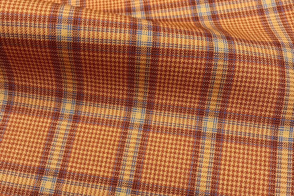 H5111 - ORANGE WITH BLUE RED CHECK (240 grams / 8 Oz)