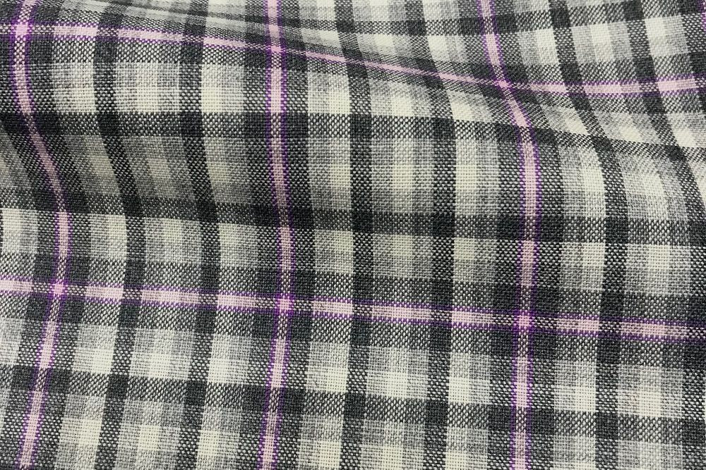 H5112 - GREY WITH CHARCOAL LILAC CHECK (240 grams / 8 Oz)