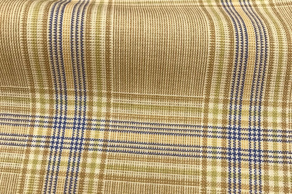 H5117 - BEIGE WITH LIME BLUE CHECK (240 grams / 8 Oz)