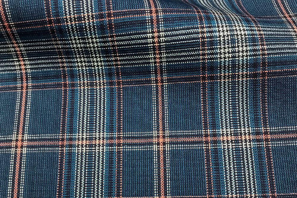 H5123 - DARK TURQUOISE WITH SALMON BLUE CHECK (240 grams / 8 Oz)