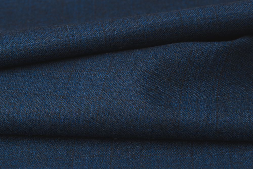 H7100 - Navy Tram Check W/ Blue Black OC (300 grams / 10 Oz)