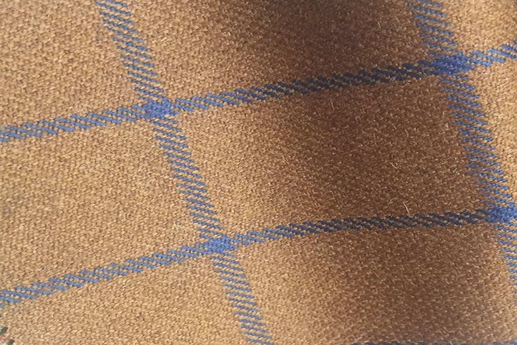 H7438 - ORANGE WITH NAVY OVERCHECK (500 grams / 17 Oz)