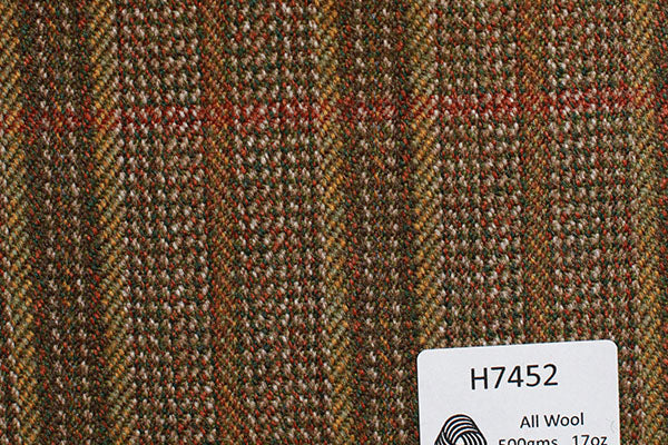 H7452 - GREEN FANCY HERRINGBONE (500 grams / 17 Oz)