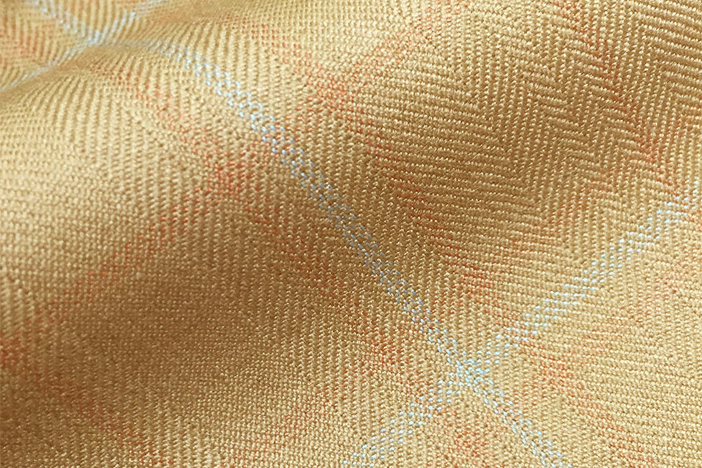 H9430 - SAND W/LIME PINK CHECKS (260-280 grams / 8-9 Oz)