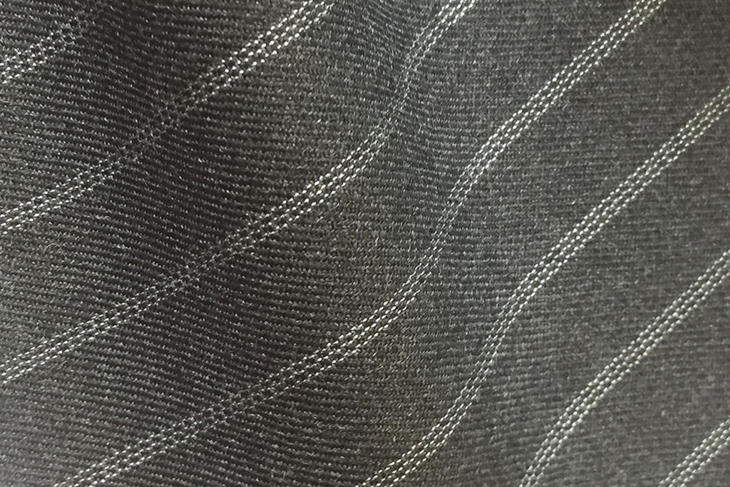 HC900 - MID GREY with CLASSIC WHITE TRIPLE PIN STRIPE (380-400 grams / 13-14 Oz)
