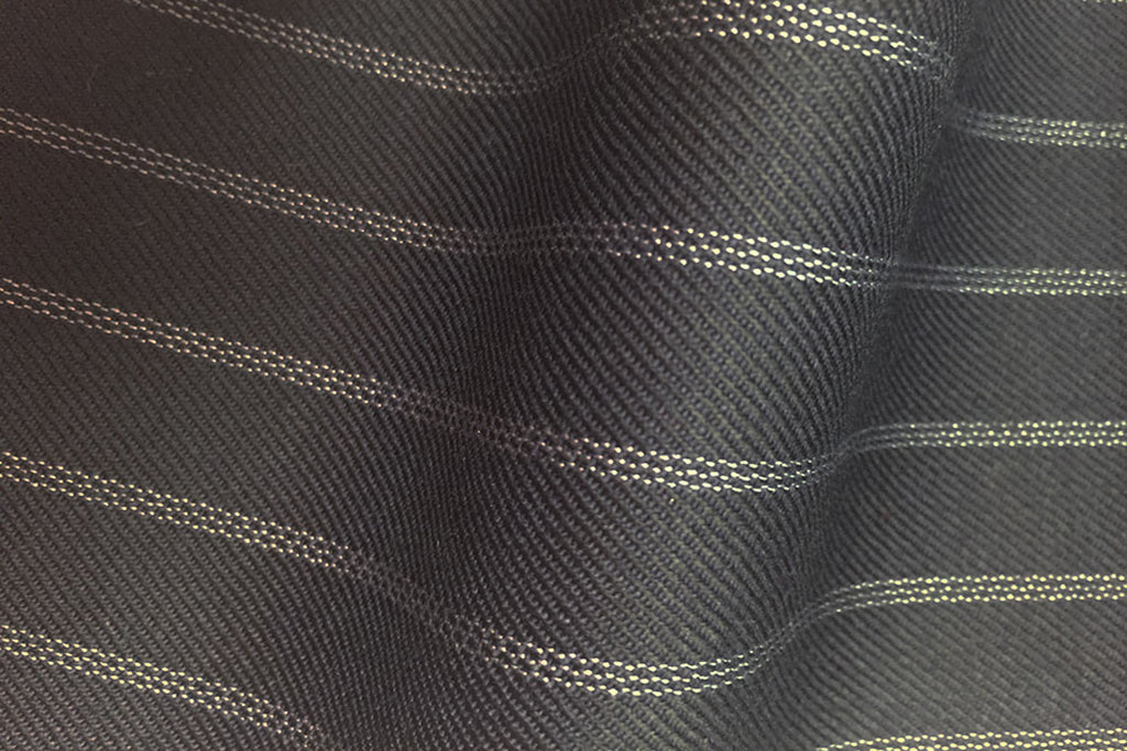 HC902 - NAVY with CLASSIC WHITE TRIPLE PIN STRIPE (380-400 grams / 13-14 Oz)