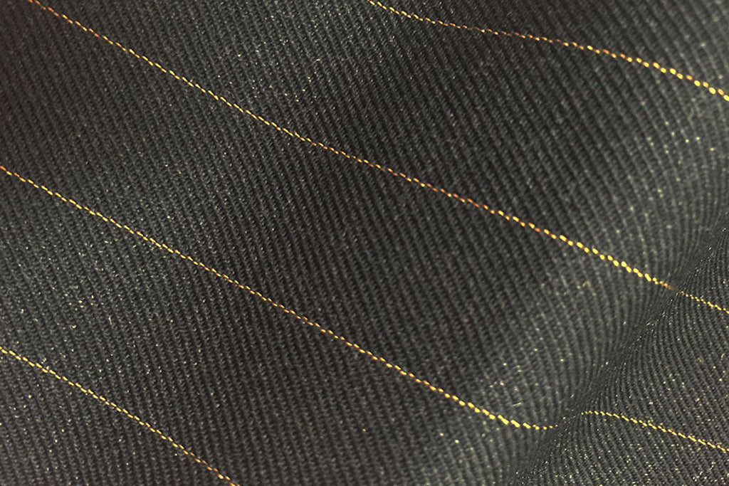 HC952 - CHARCOAL GREY with GOLD Pin Stripe (380-400 grams / 13-14 Oz)