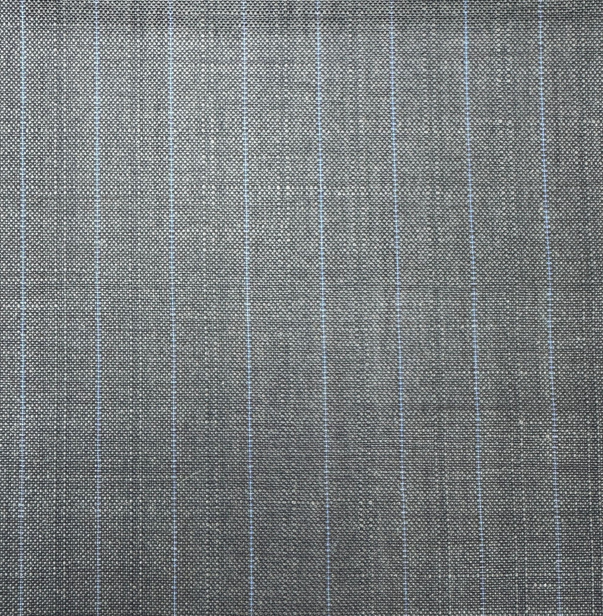 SAL323 - GREY W/ BLUE STRIPE SUPER 120' & MOHAIR (220 Grams / 7.5 oz)