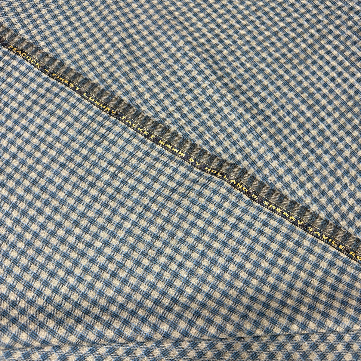 SAL354 - BLUE & GREY CHECK 100% WOOL (280 Grams / 10 oz)