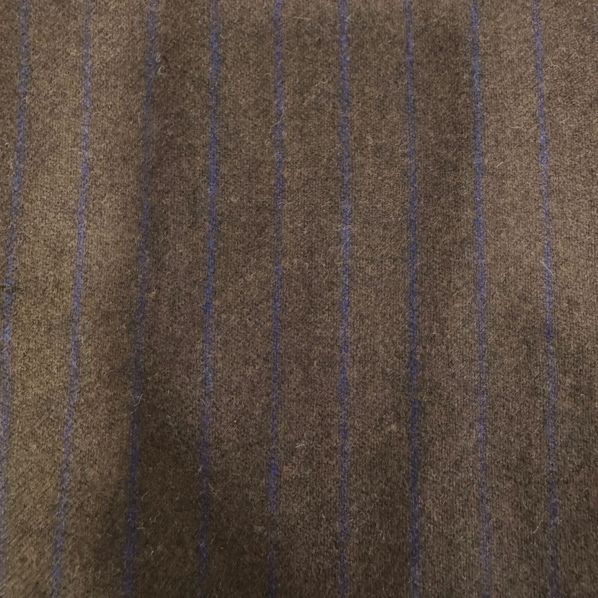 SAL294 - BROWN W/ BLUE STRIPE FLANNEL (360 Grams / 13 oz)