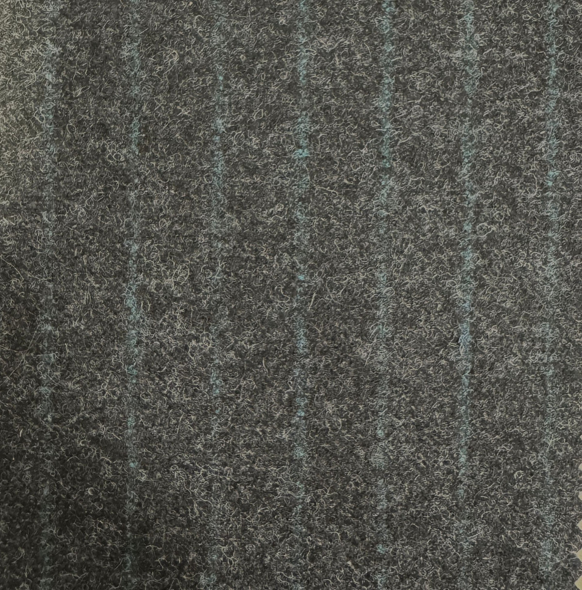 SAL296 - CHARCOAL W/ TEAL STRIPE FLANNEL (360 Grams / 13 oz)