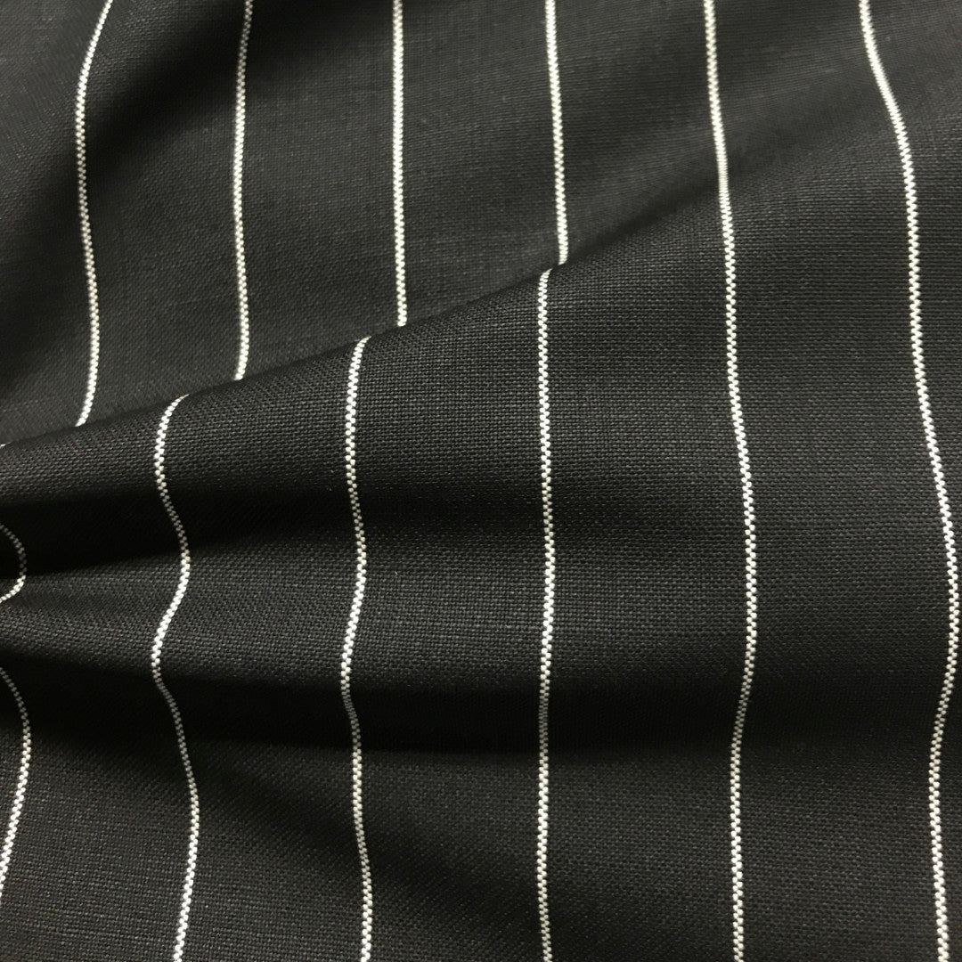 H2035 - Black W/ White Banker Stripe