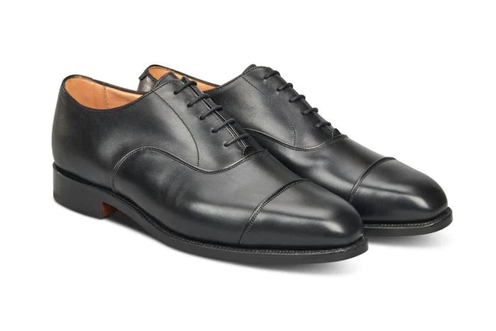 REGENT PLAIN TOECAP OXFORD CITY SHOE - BLACK