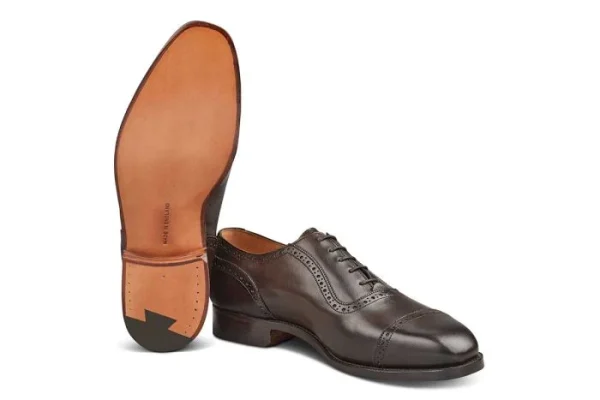 BELGRAVE TOECAP OXFORD CITY SHOE - ESPRESSO BURNISHED - Image 2