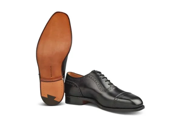 BELGRAVE TOECAP OXFORD CITY SHOE - BLACK - Image 2