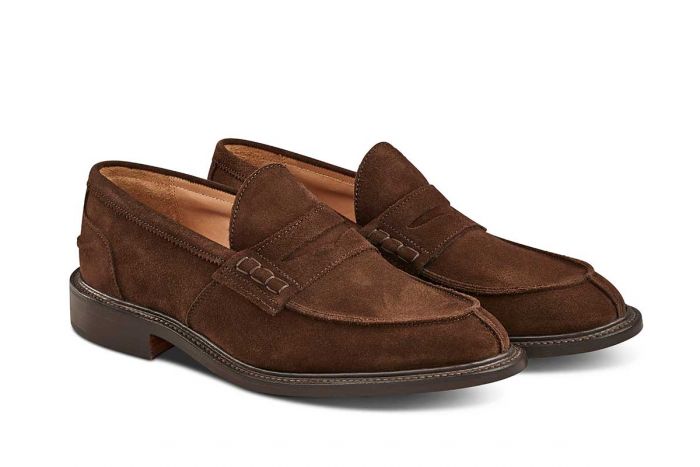 JAMES PENNY LOAFER CHOCOLATE SUEDE Huddersfield Textiles Wholesale