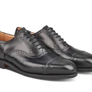 KENSINGTON TOECAP OXFORD CITY SHOE - BLACK