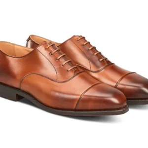 REGENT PLAIN TOECAP OXFORD CITY SHOE - BEECHNUT