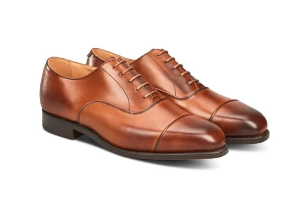 REGENT PLAIN TOECAP OXFORD CITY SHOE - BEECHNUT