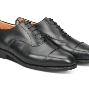 REGENT PLAIN TOECAP OXFORD CITY SHOE - BLACK